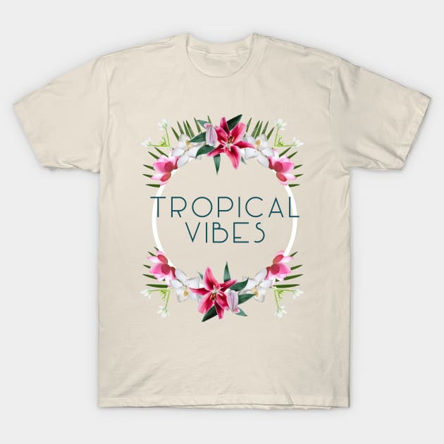 Tropical Vibes Floral T-Shirt by mattserpieces